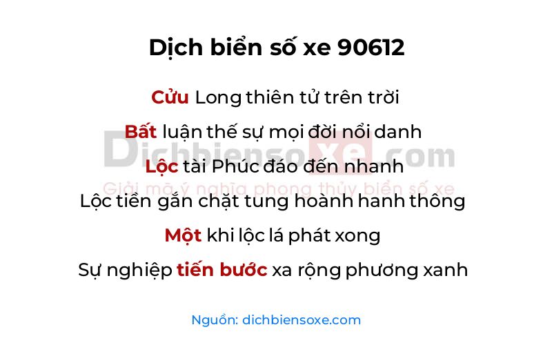 Dịch thơ biển số 90612