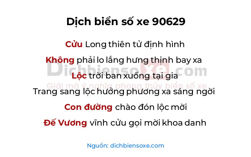 Dịch thơ biển số 90629