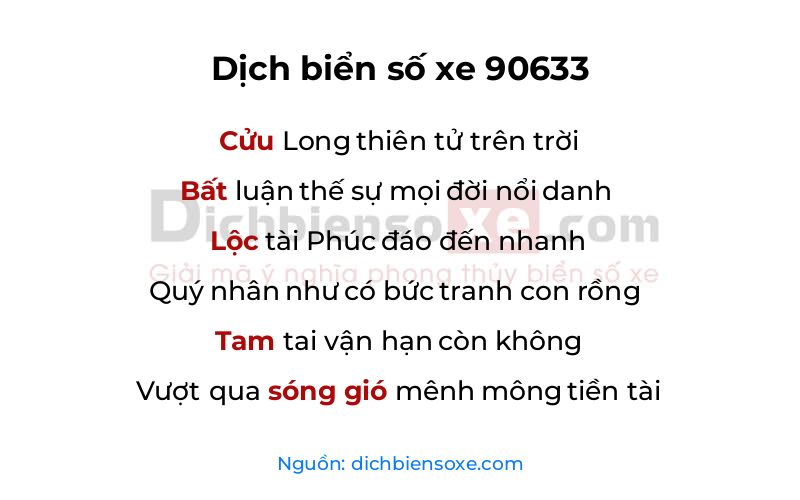 Dịch thơ biển số 90633