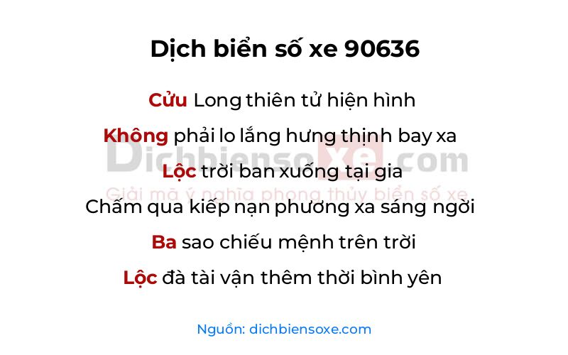 Dịch thơ biển số 90636