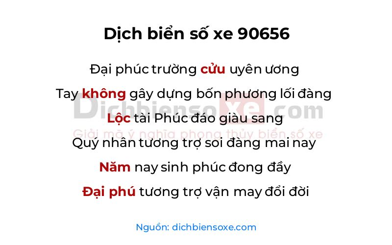 Dịch thơ biển số 90656