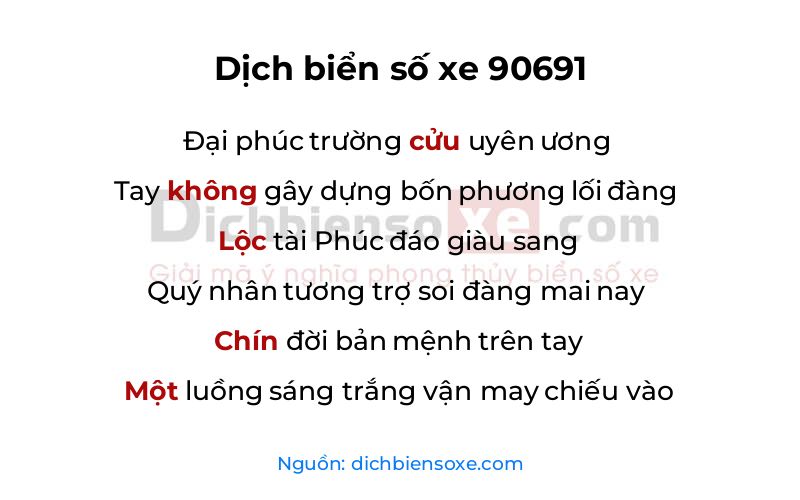 Dịch thơ biển số 90691
