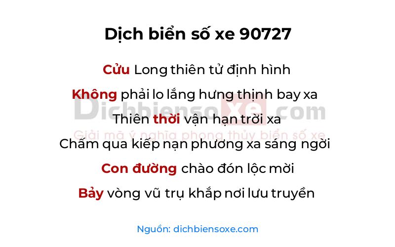 Dịch thơ biển số 90727