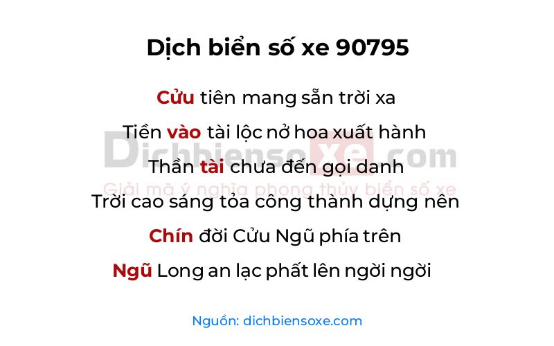 Dịch thơ biển số 90795