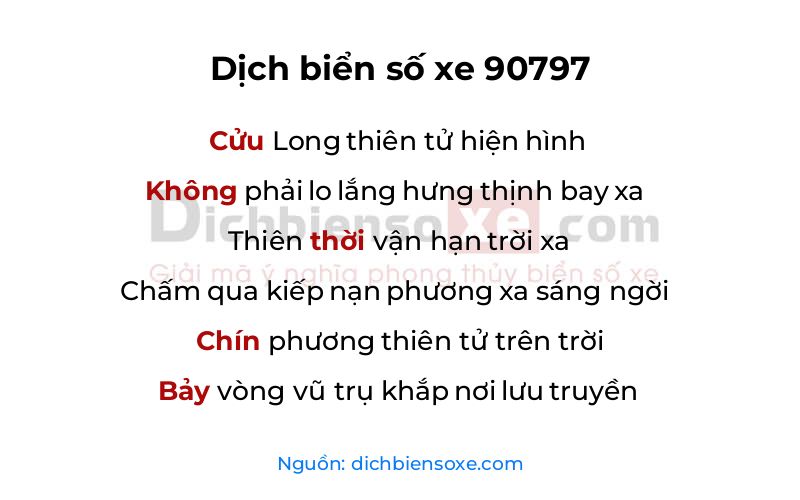 Dịch thơ biển số 90797