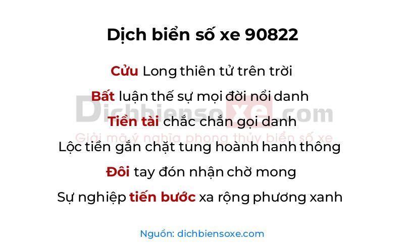 Dịch thơ biển số 90822