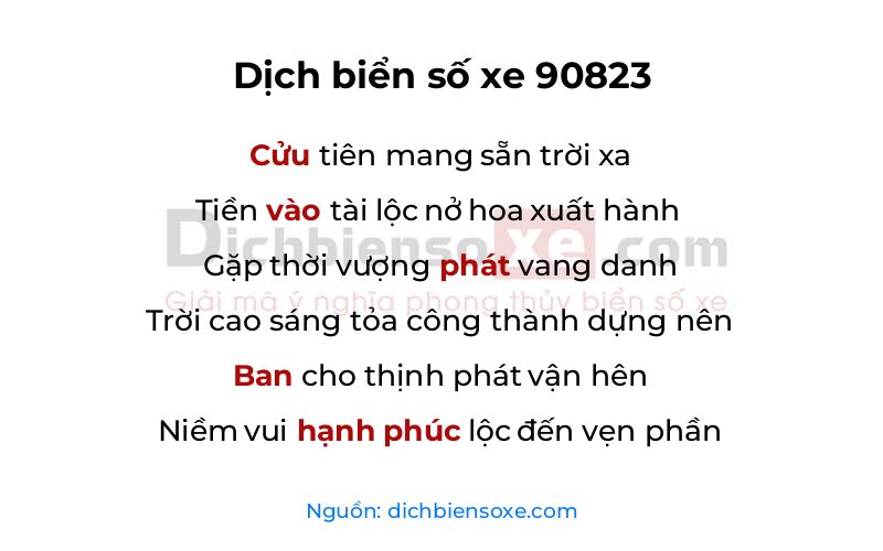 Dịch thơ biển số 90823