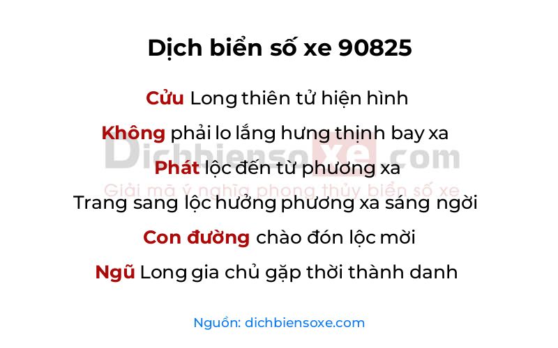 Dịch thơ biển số 90825