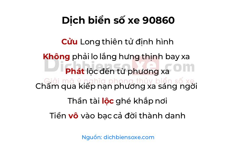 Dịch thơ biển số 90860