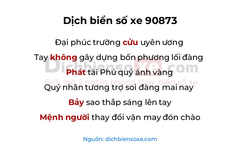Dịch thơ biển số 90873