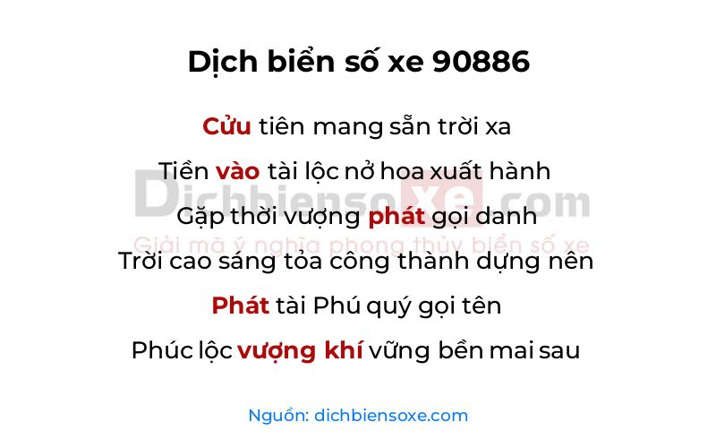 Dịch thơ biển số 90886