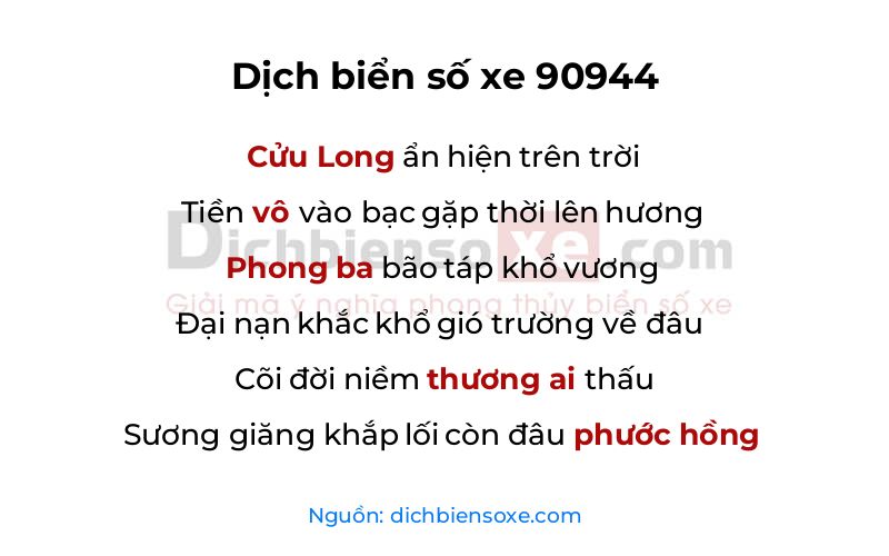 Dịch thơ biển số 90944