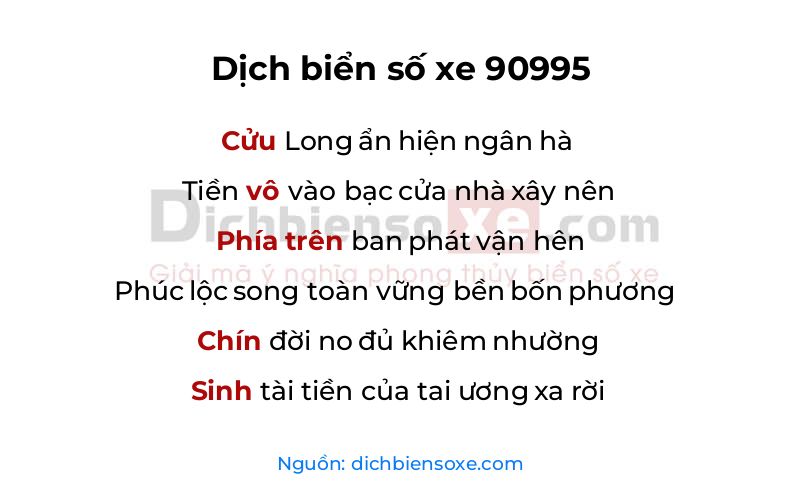 Dịch thơ biển số 90995