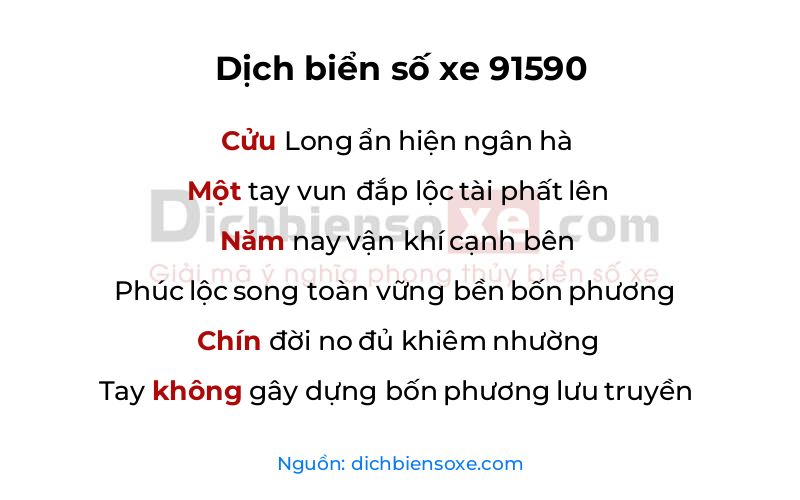 Dịch thơ biển số 91590
