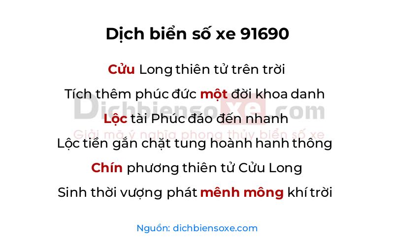 Dịch thơ biển số 91690