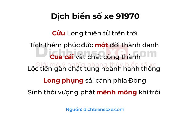 Dịch thơ biển số 91970