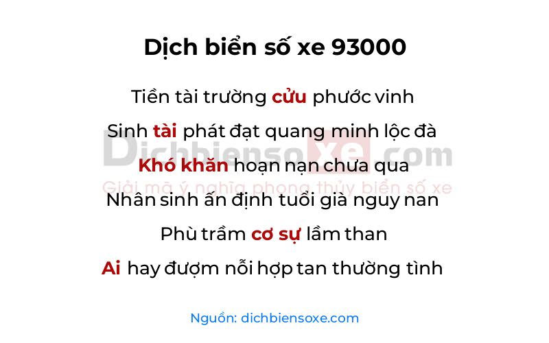 Dịch thơ biển số 93000