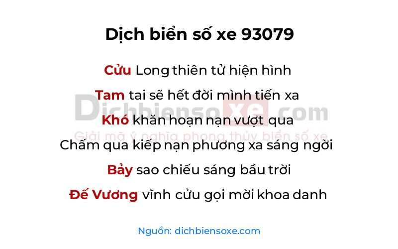Dịch thơ biển số 93079