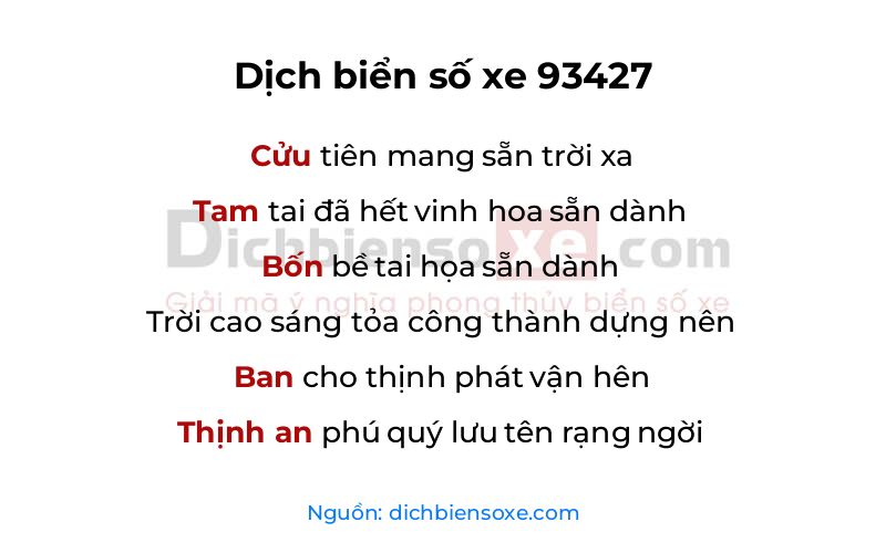Dịch thơ biển số 93427