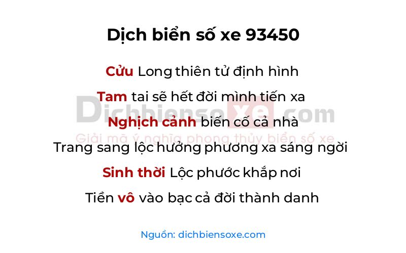 Dịch thơ biển số 93450