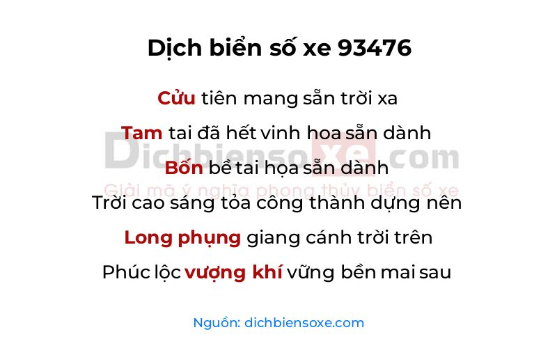 Dịch thơ biển số 93476