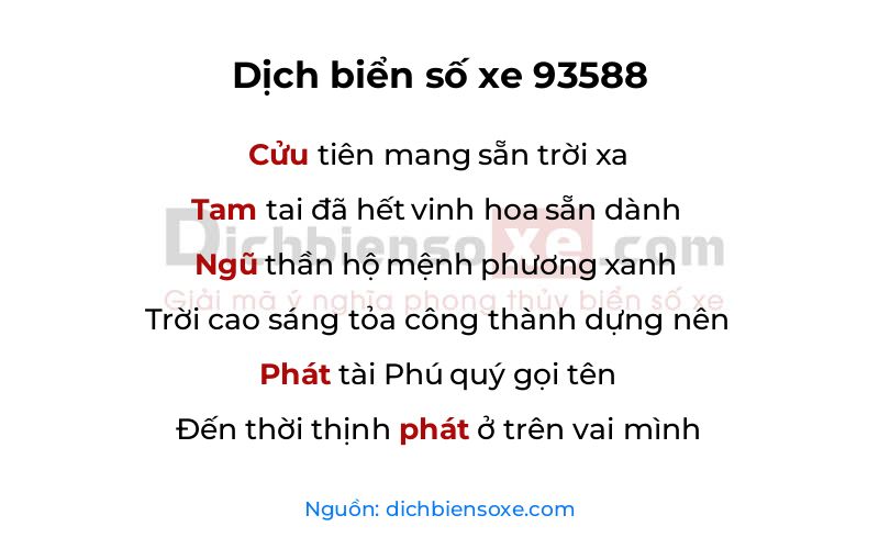 Dịch thơ biển số 93588