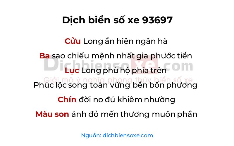 Dịch thơ biển số 93697