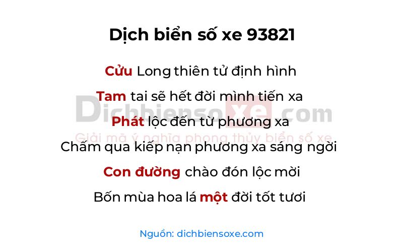 Dịch thơ biển số 93821