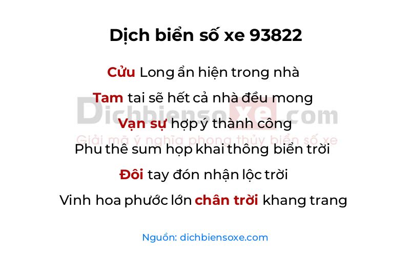 Dịch thơ biển số 93822