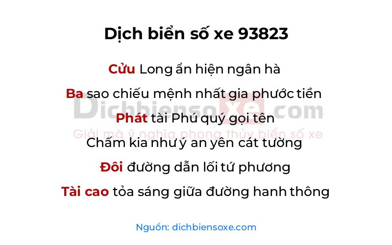 Dịch thơ biển số 93823
