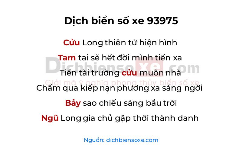 Dịch thơ biển số 93975