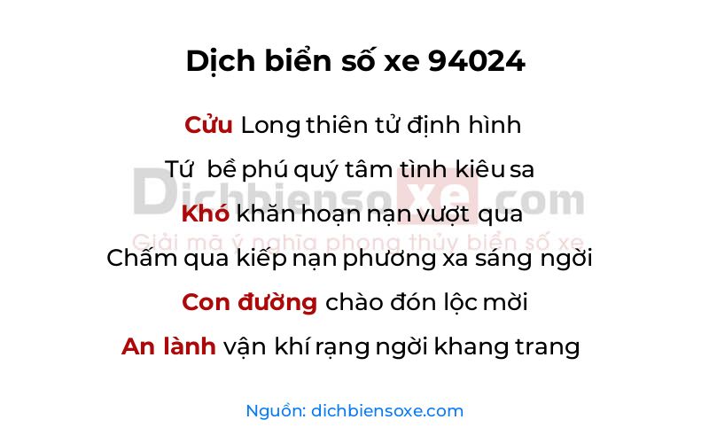 Dịch thơ biển số 94024