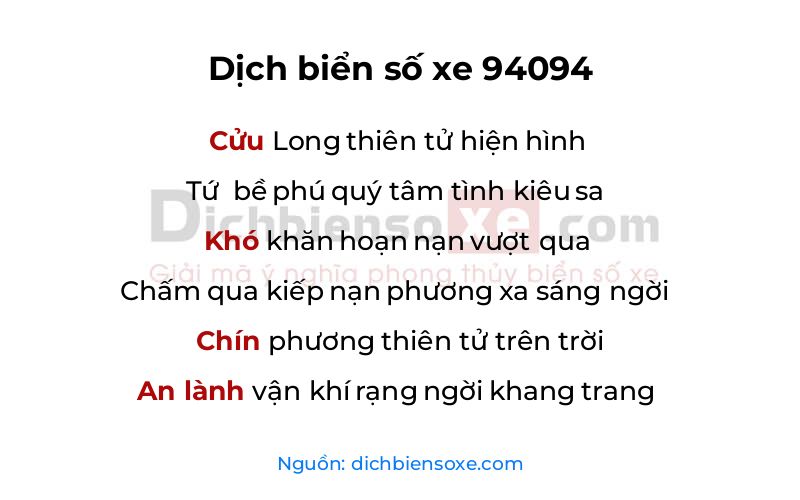 Dịch thơ biển số 94094