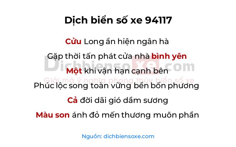 Dịch thơ biển số 94117