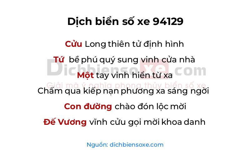 Dịch thơ biển số 94129