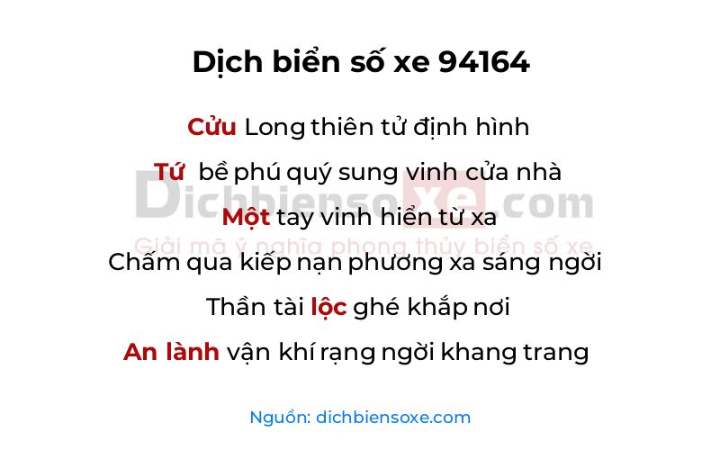 Dịch thơ biển số 94164