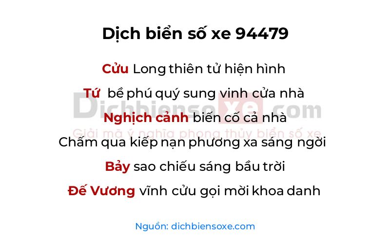 Dịch thơ biển số 94479