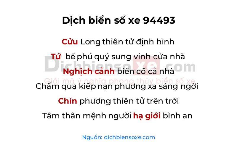 Dịch thơ biển số 94493