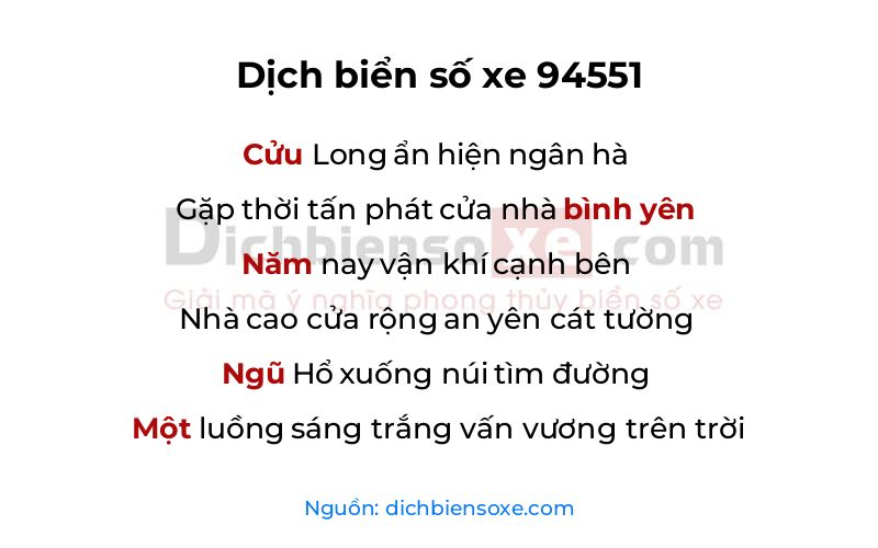Dịch thơ biển số 94551