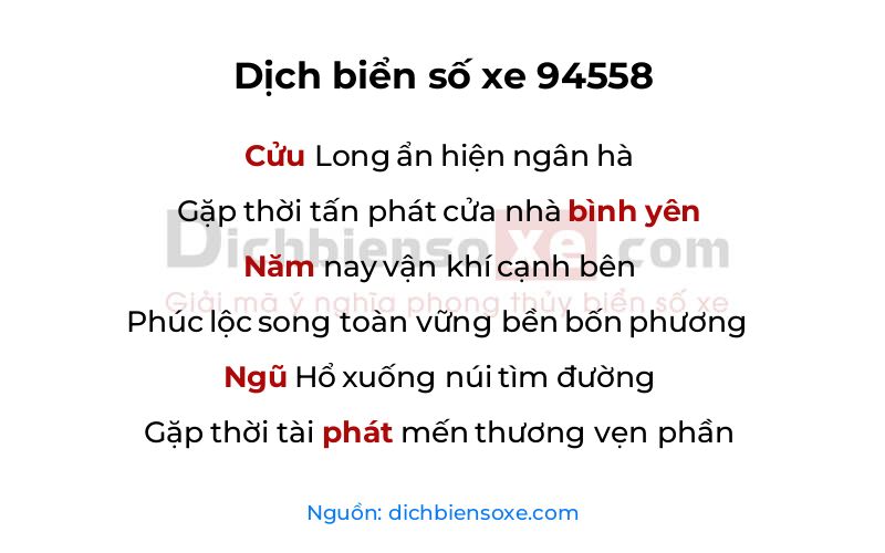 Dịch thơ biển số 94558