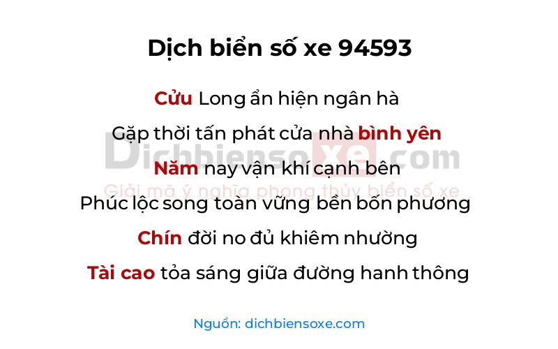 Dịch thơ biển số 94593