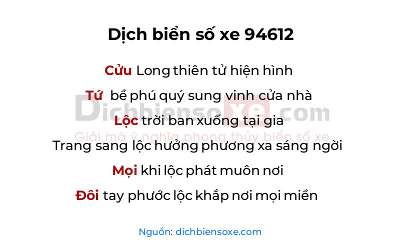 Dịch thơ biển số 94612