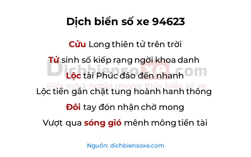 Dịch thơ biển số 94623