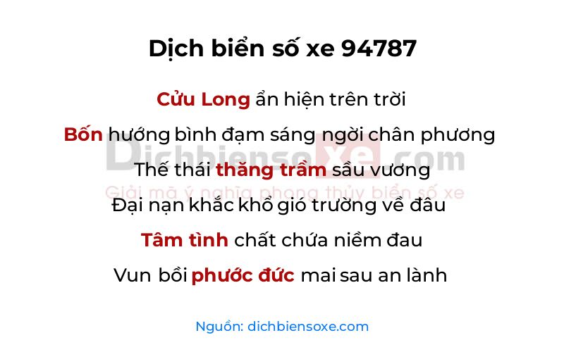 Dịch thơ biển số 94787