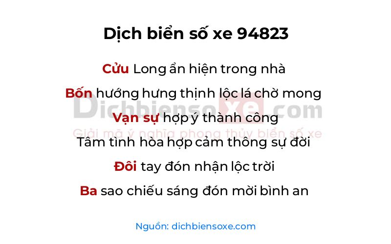 Dịch thơ biển số 94823