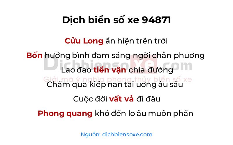 Dịch thơ biển số 94871
