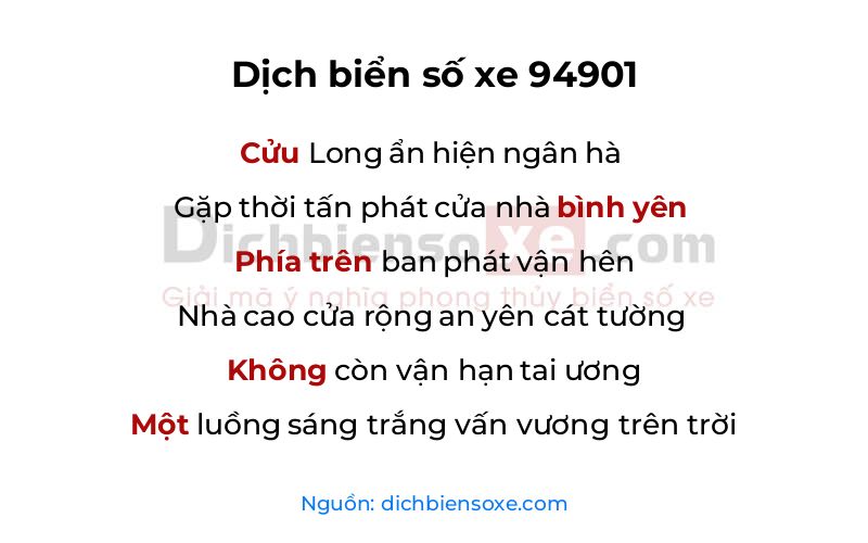 Dịch thơ biển số 94901