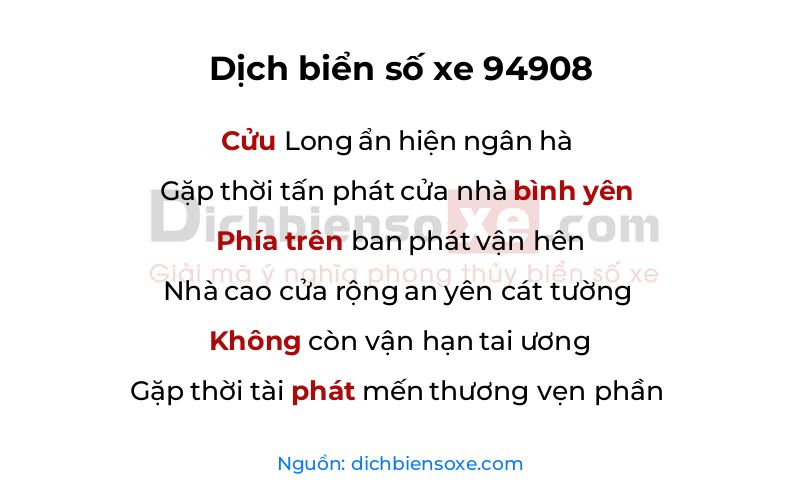Dịch thơ biển số 94908