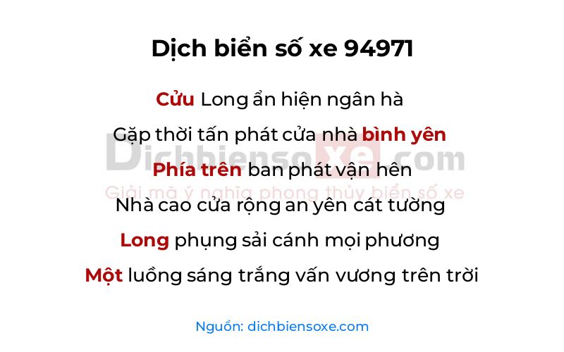 Dịch thơ biển số 94971