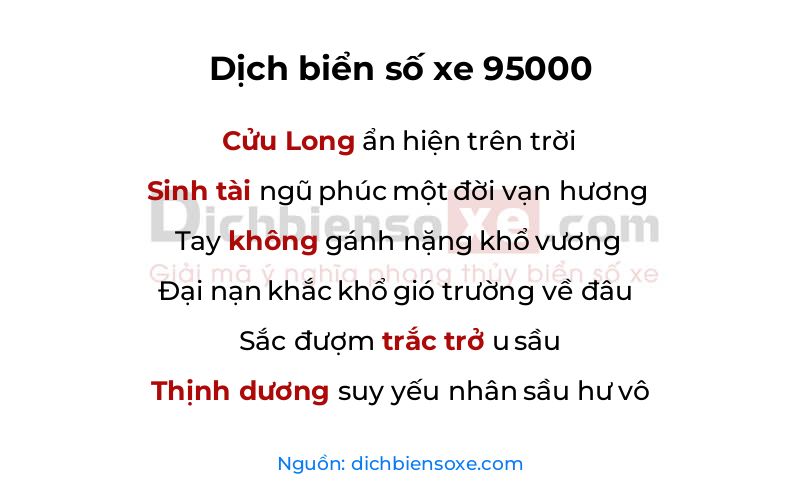Dịch thơ biển số 95000